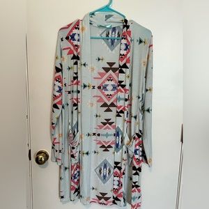 Tribal patterned cardigan